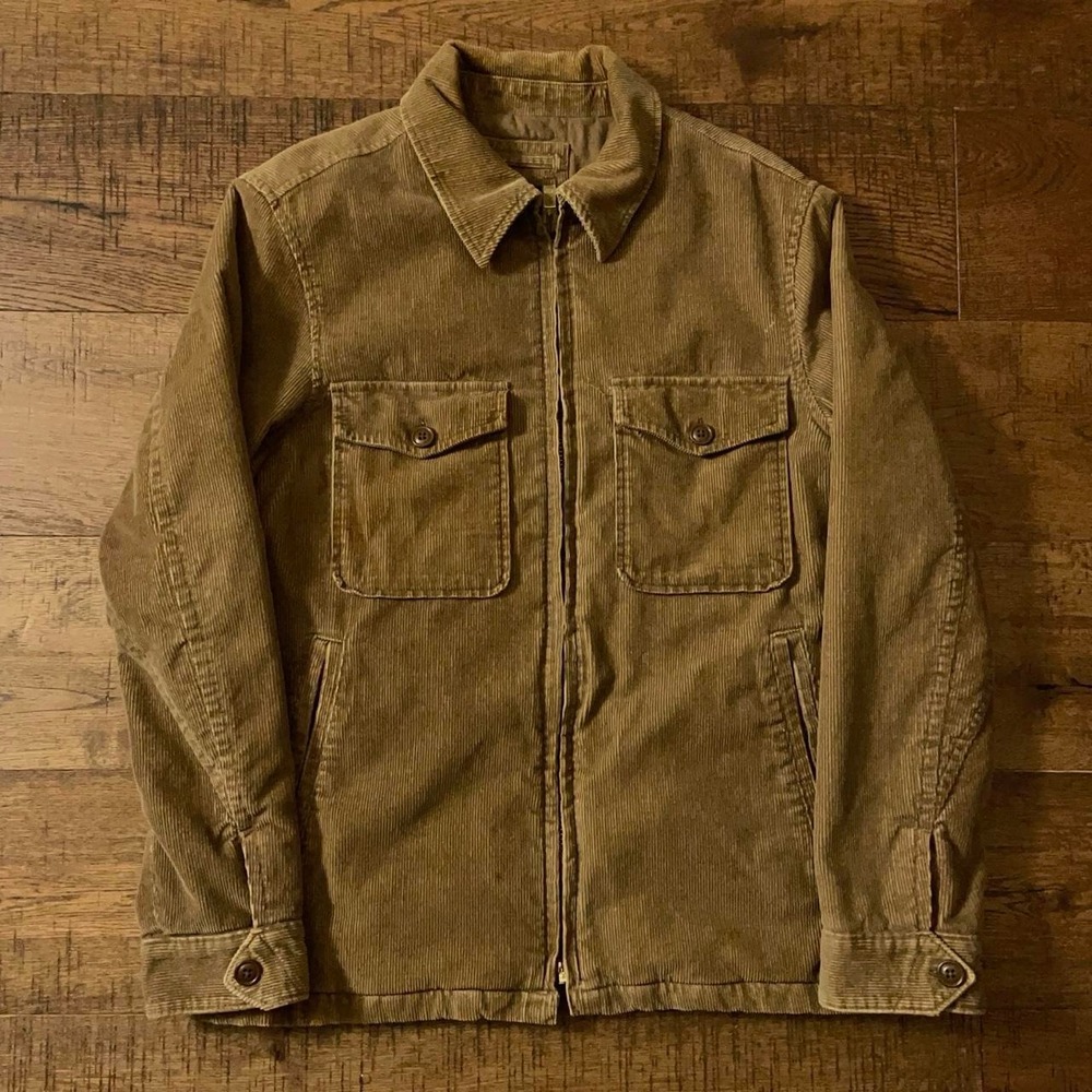 Gap Corduroy Jacket Mens Size M Brown Western Retro Americana Full Zip RN54023